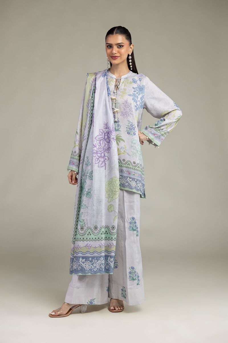 Floral Silk Kurta