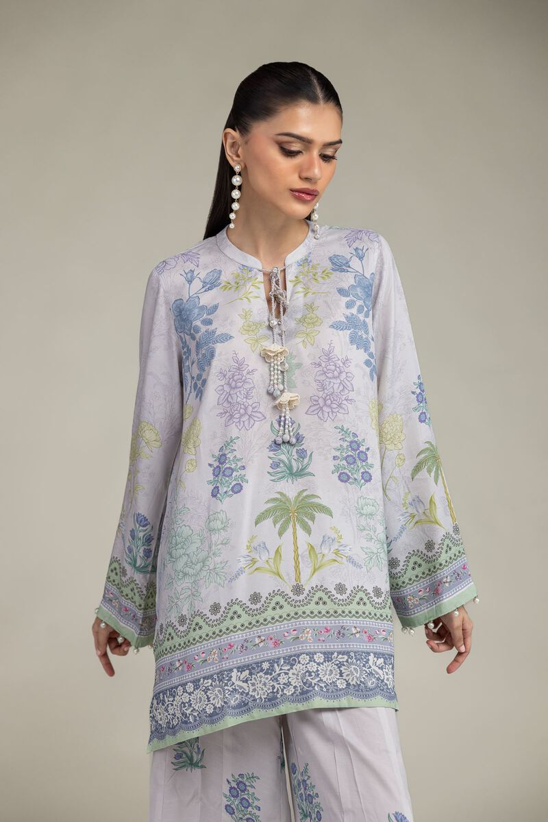 Floral Silk Kurta