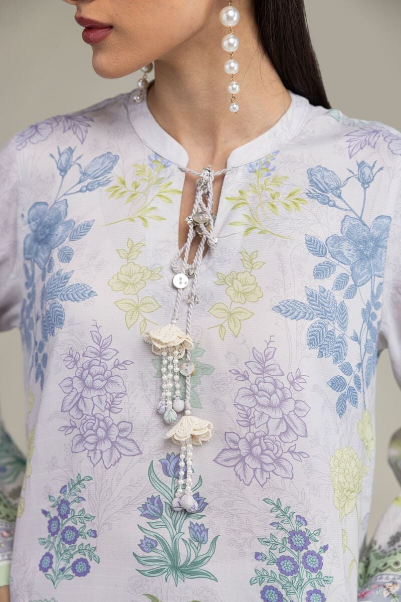 Floral Silk Kurta
