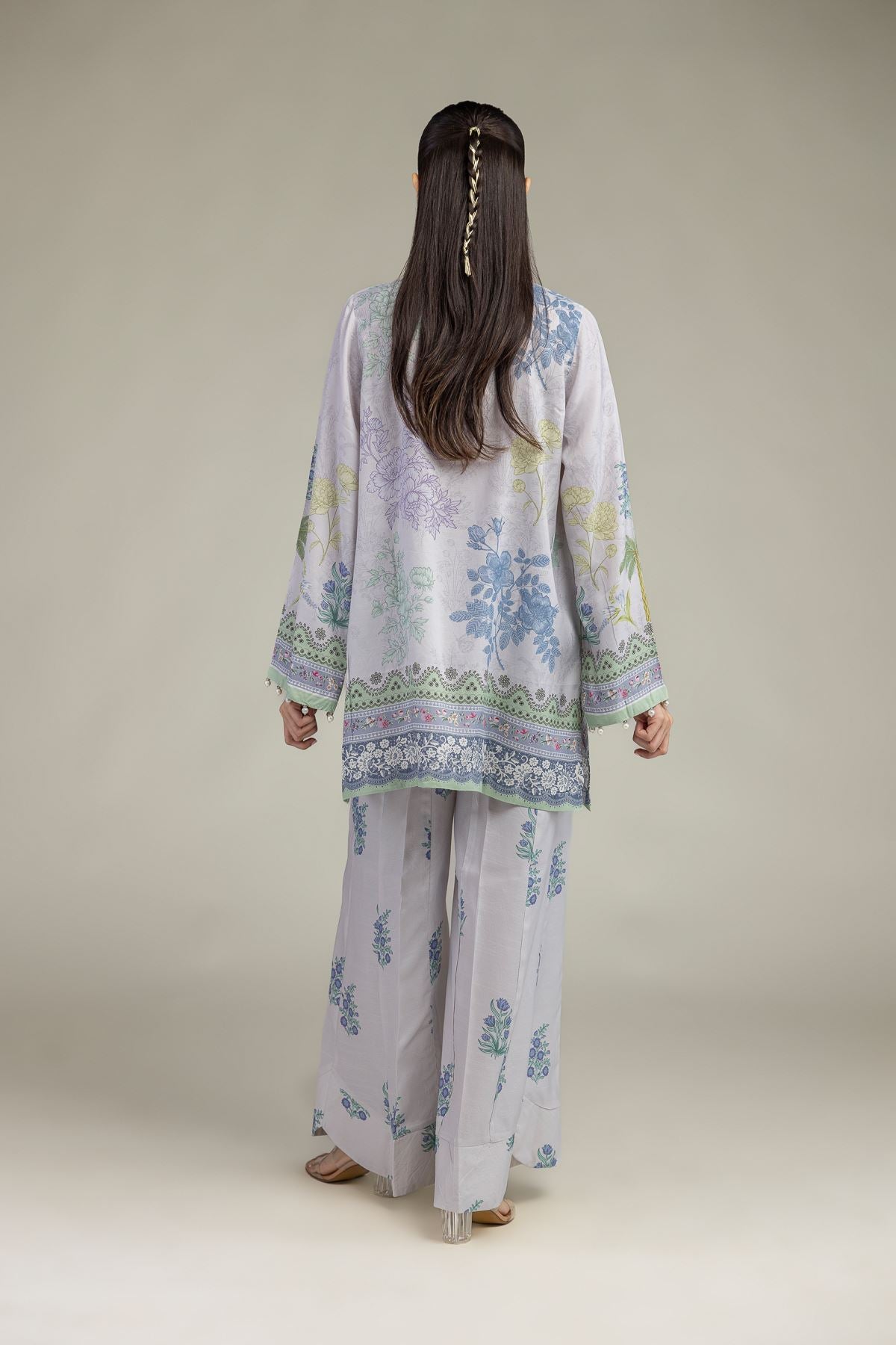 Floral Silk Kurta