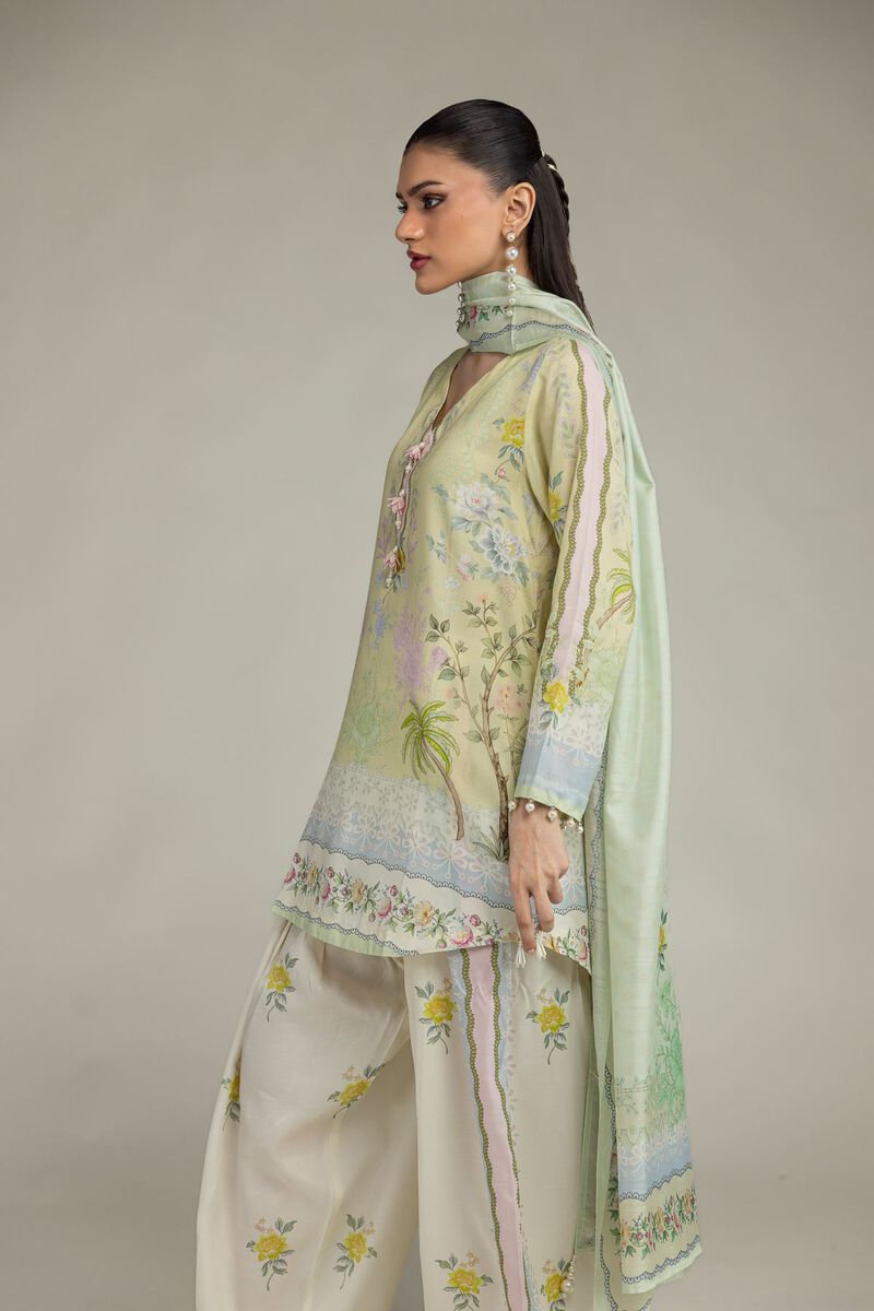 Floral Mint Dupatta