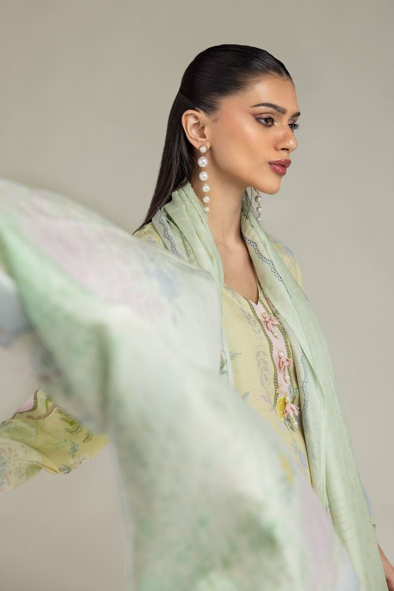 Floral Mint Dupatta