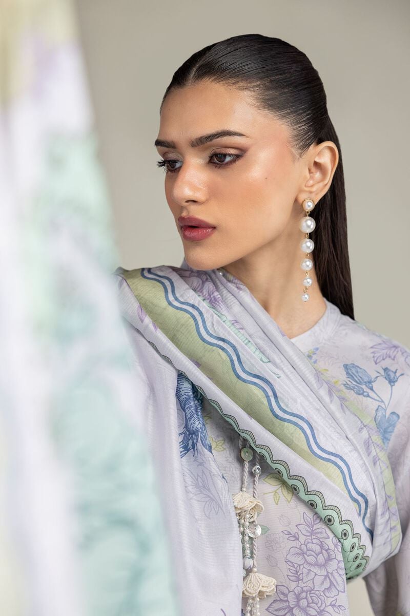 Floral Silk Dupatta