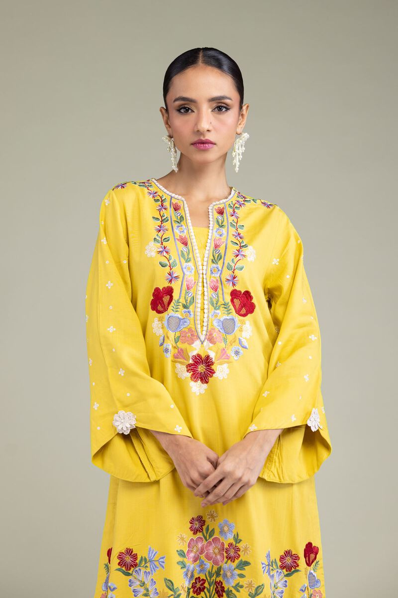 Floral Silk Kurta