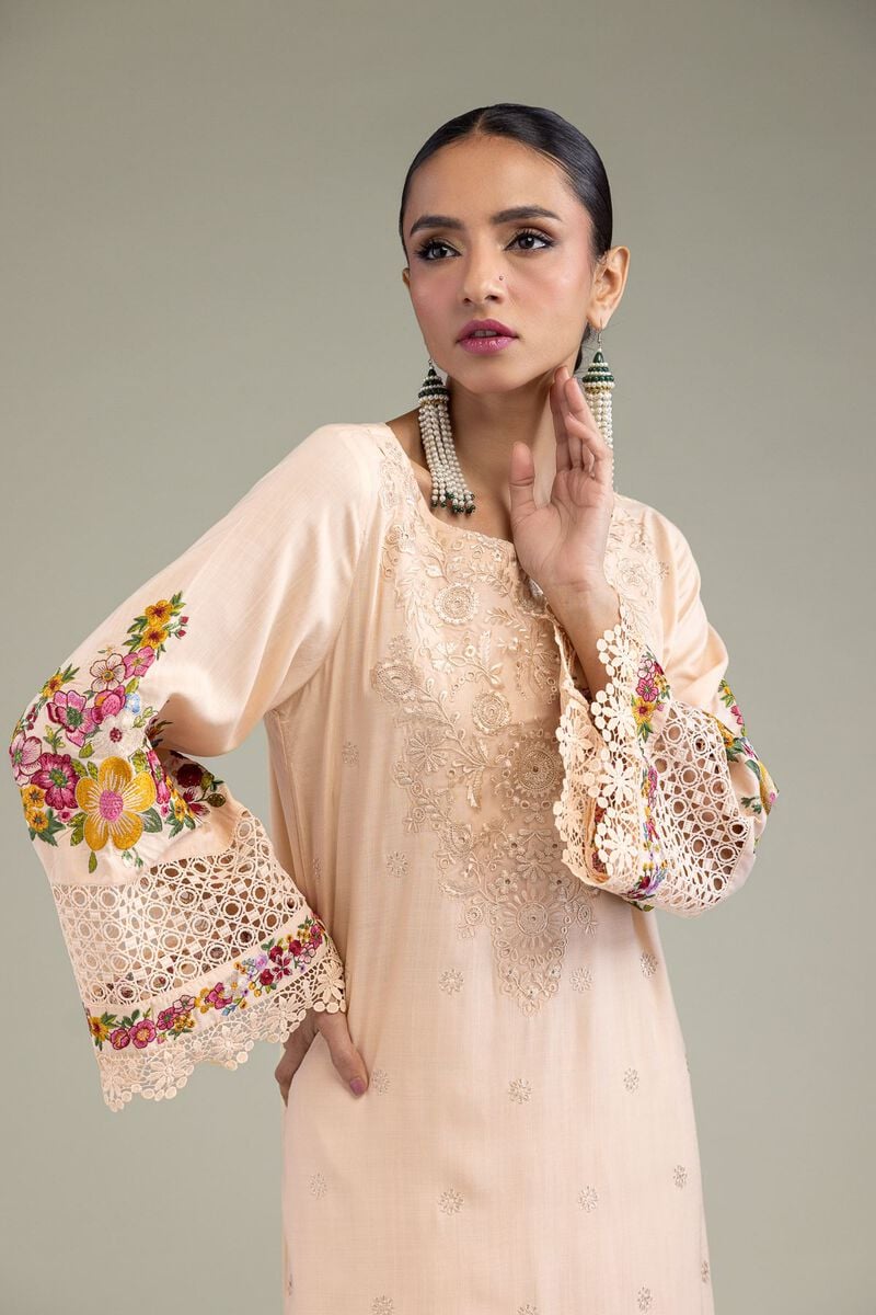 Floral Silk Kurta