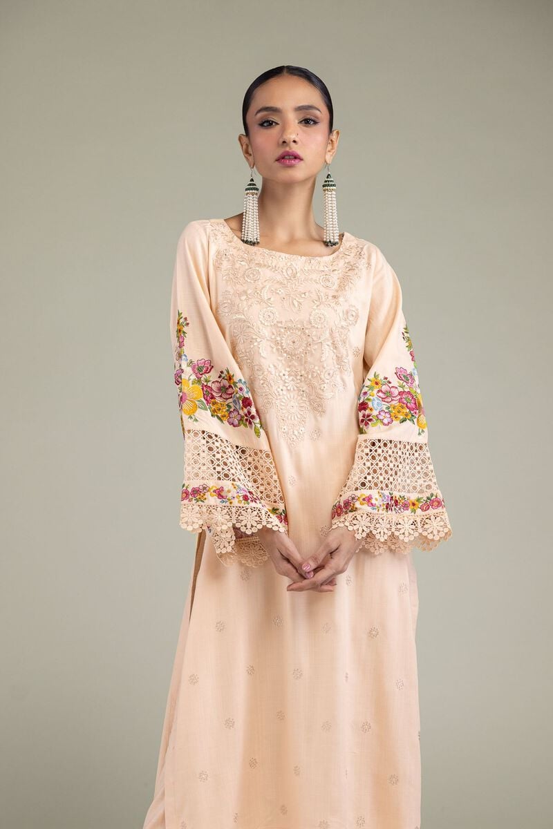 Floral Silk Kurta
