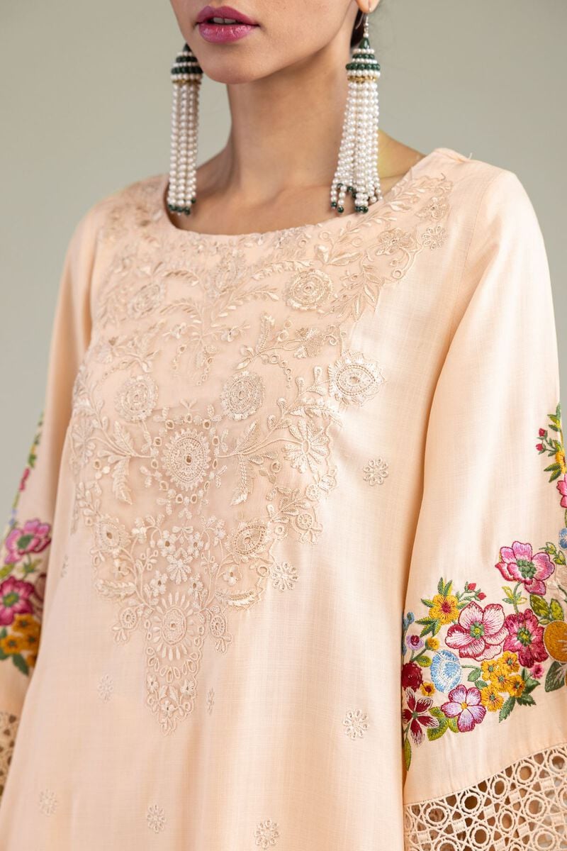 Floral Silk Kurta
