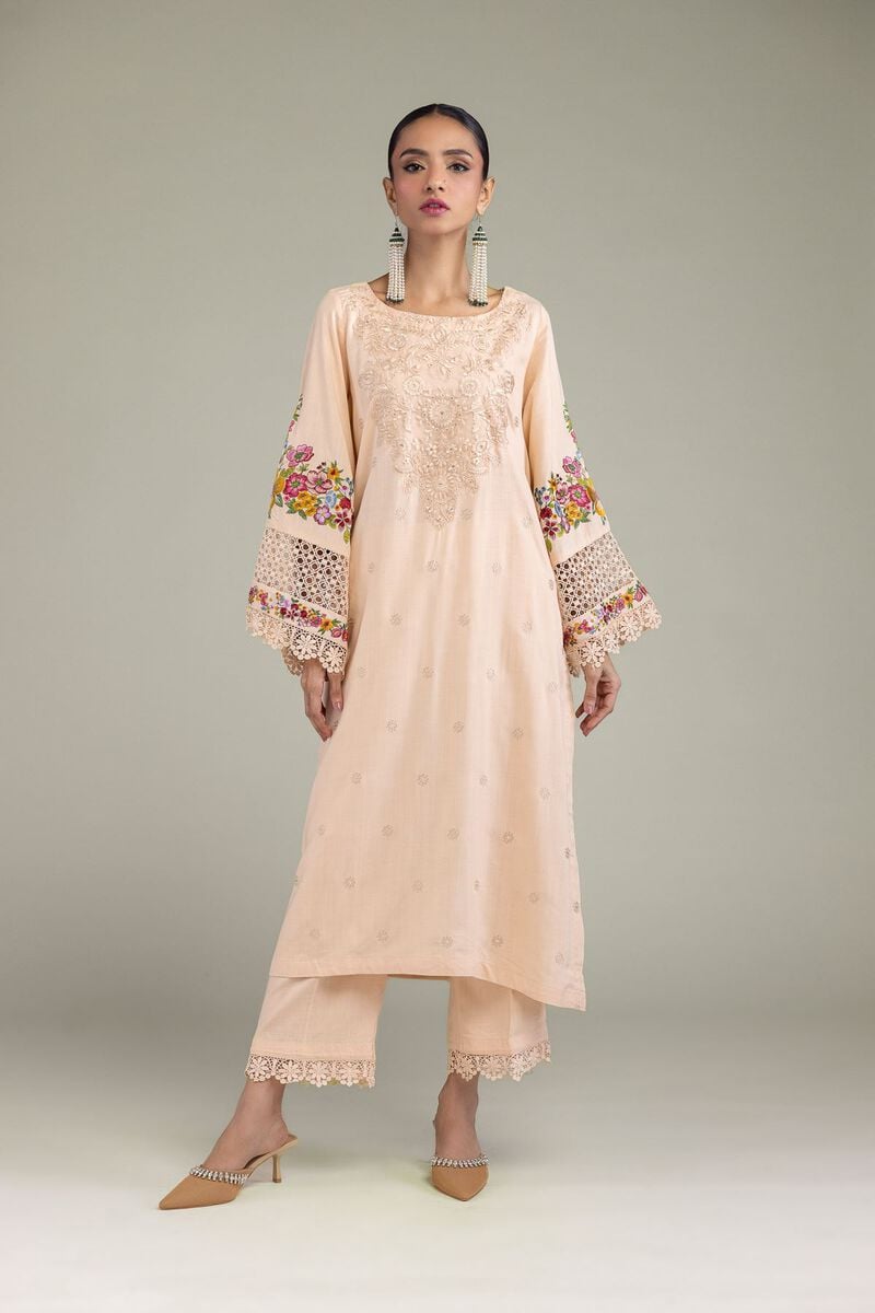 Floral Silk Kurta