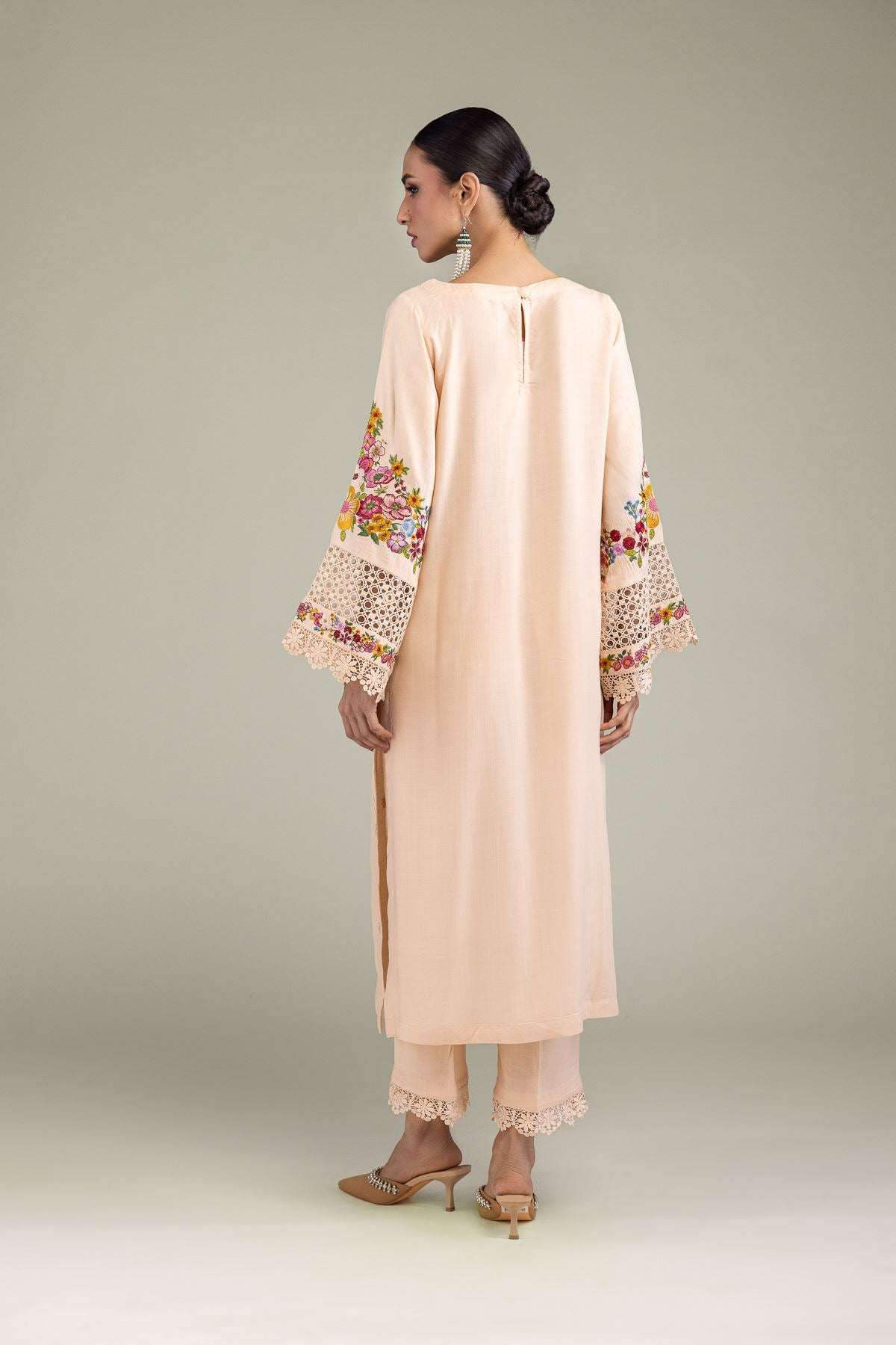 Floral Silk Kurta