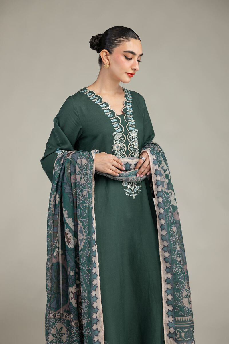 Green Floral Kurta
