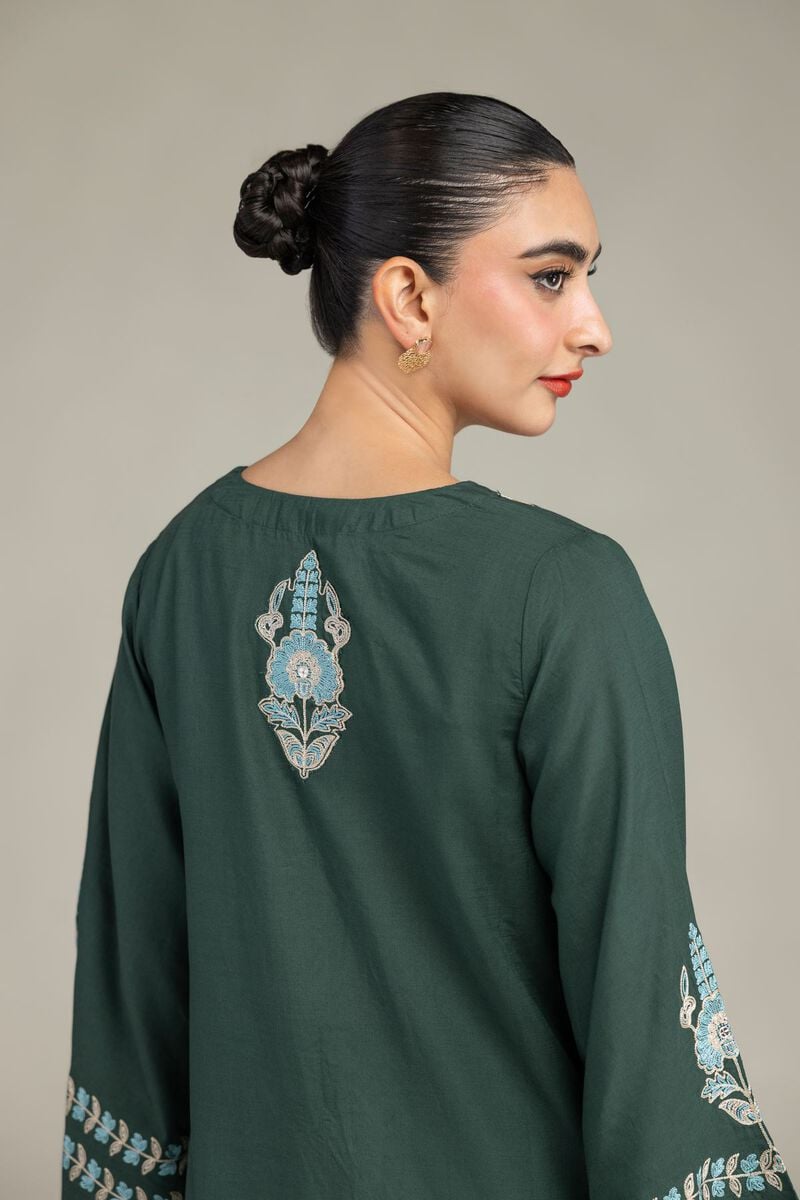 Green Floral Kurta