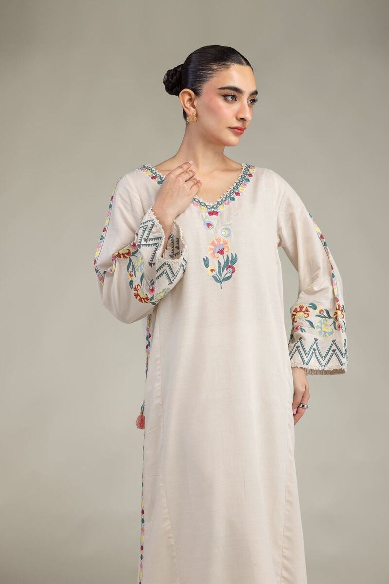 Floral Silk Kurta