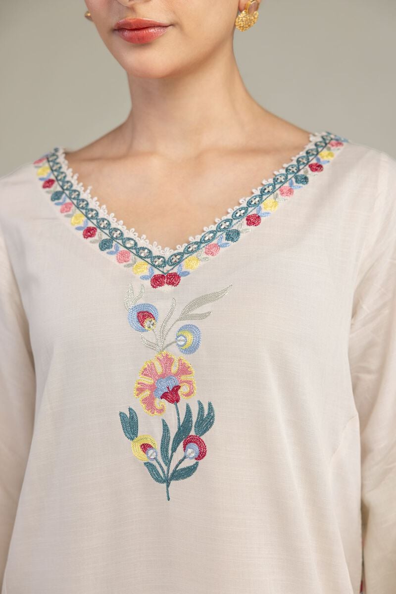 Floral Silk Kurta
