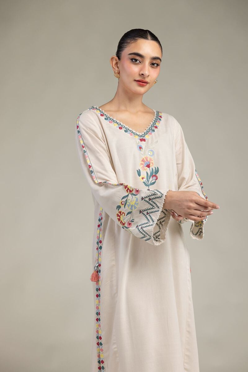 Floral Silk Kurta