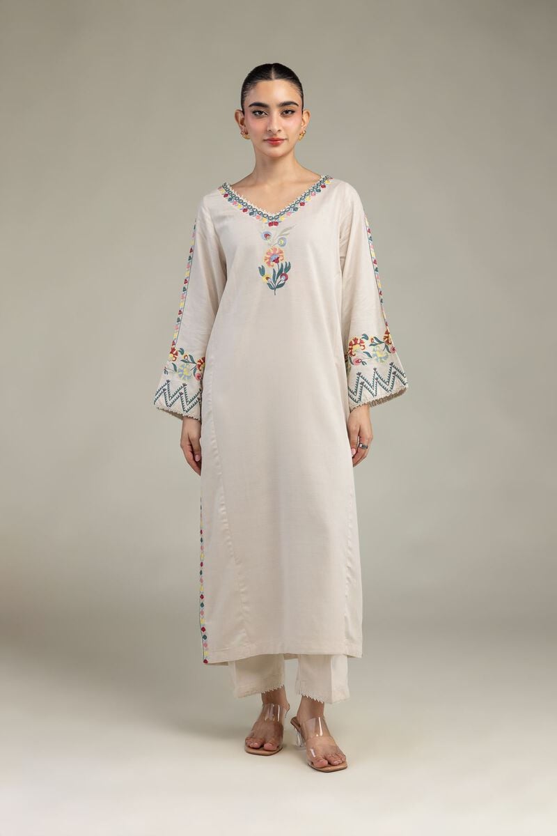 Floral Silk Kurta