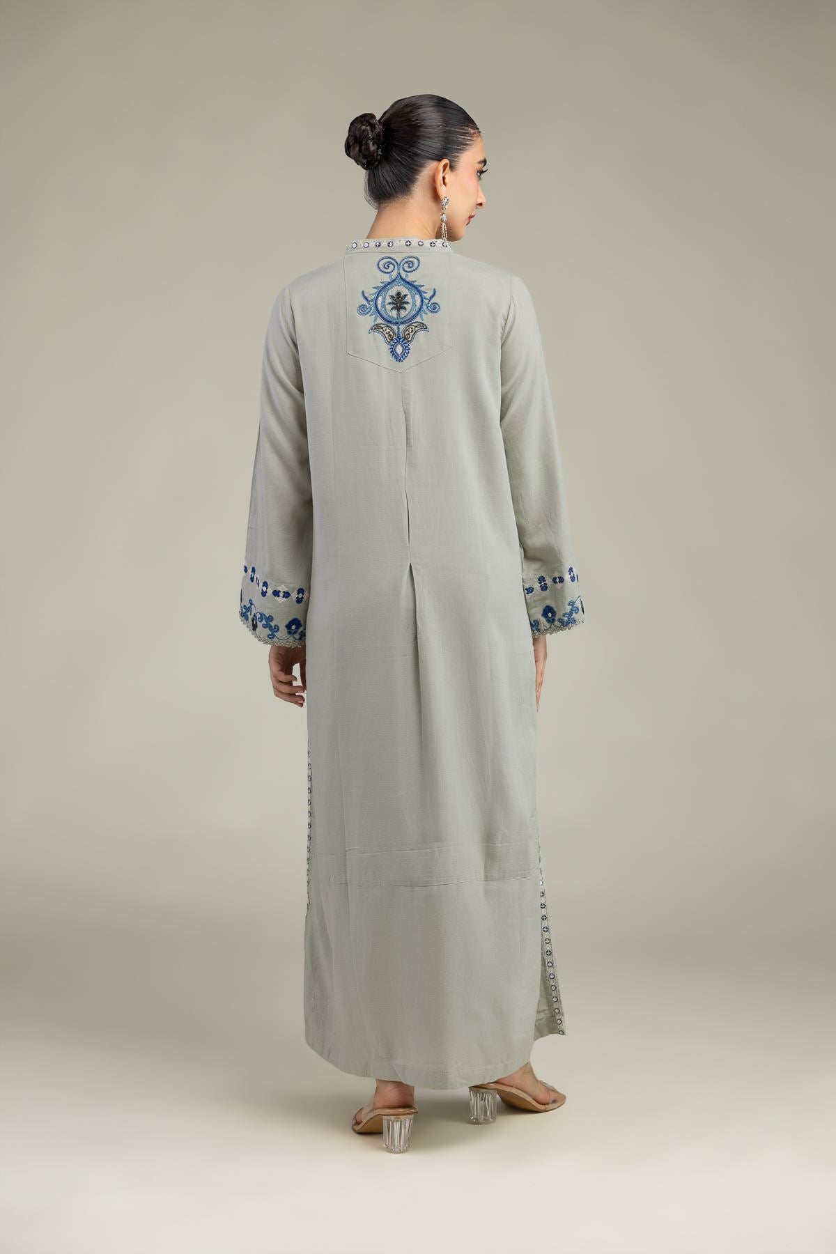 Floral V-Neck Kurta