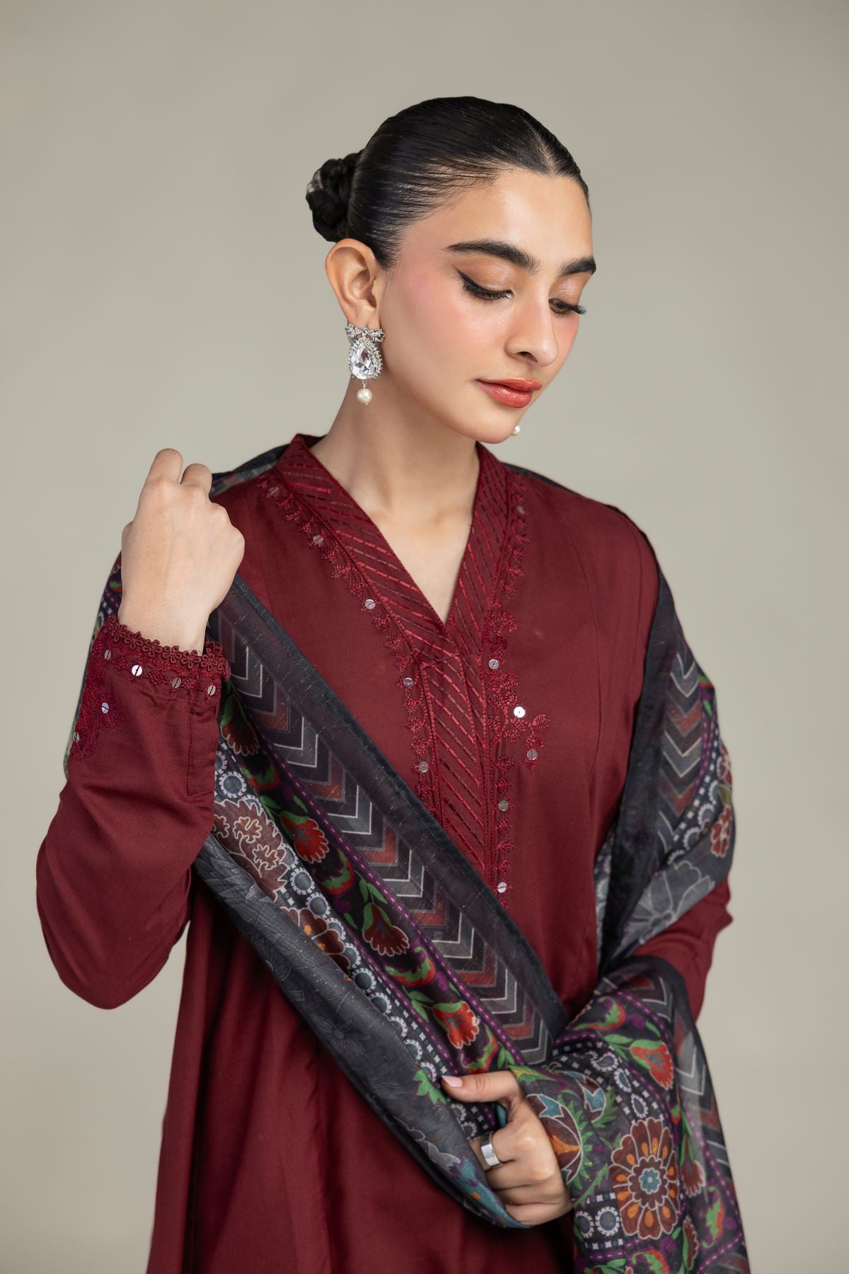 Floral Mesuri Dupatta