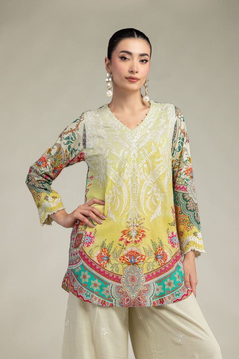 Short Floral Kurta