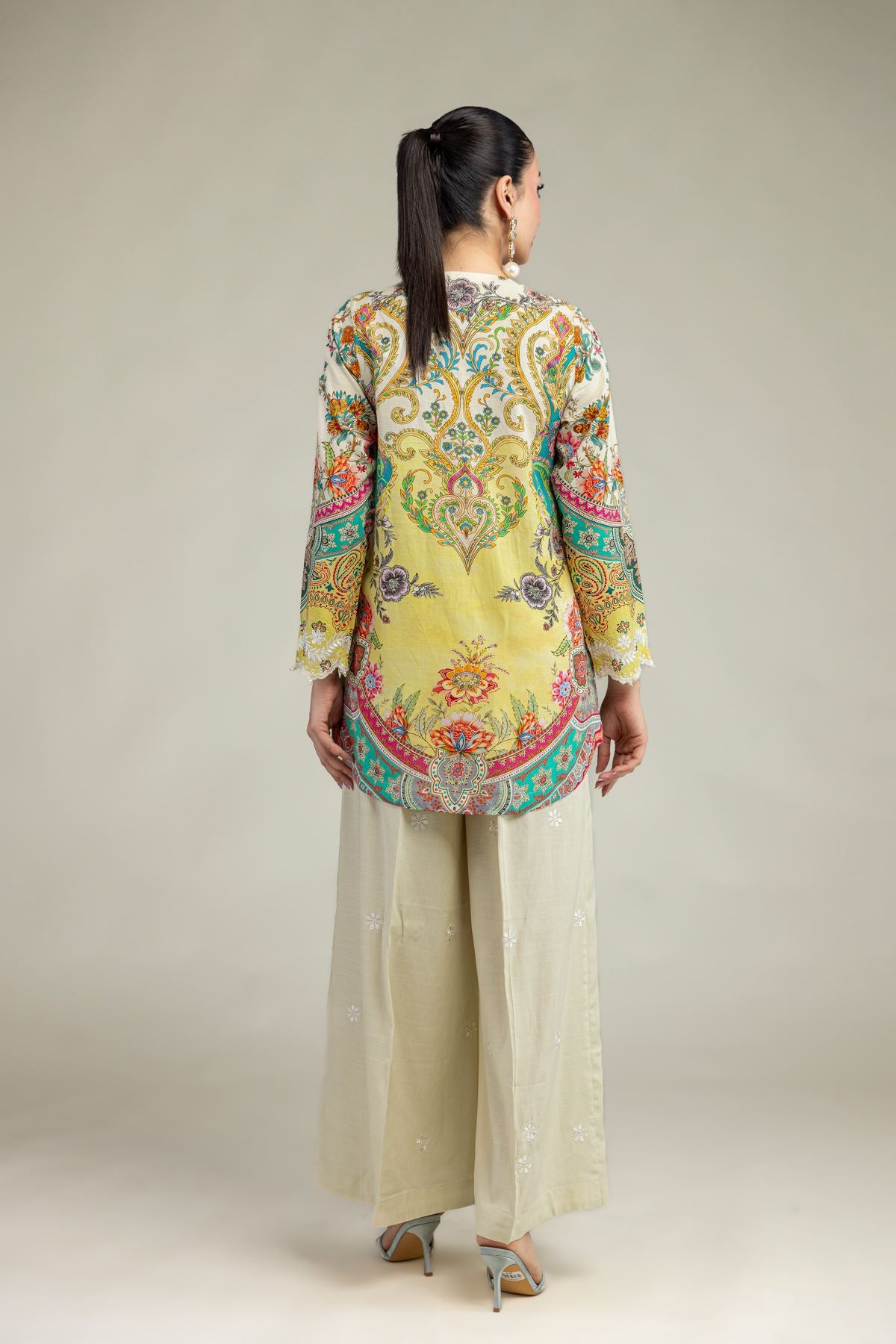 Short Floral Kurta