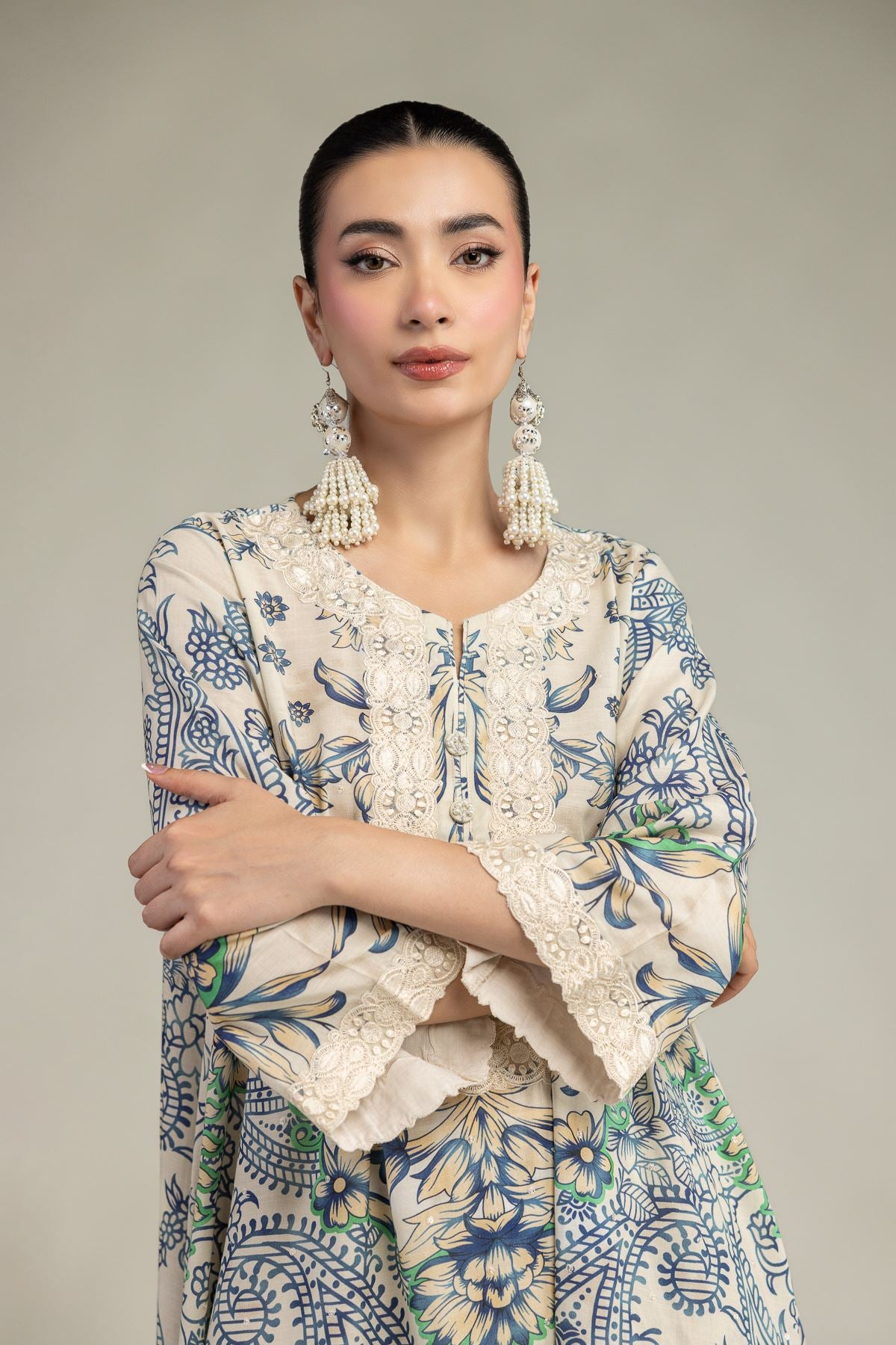 Floral Round-Neck Kurta