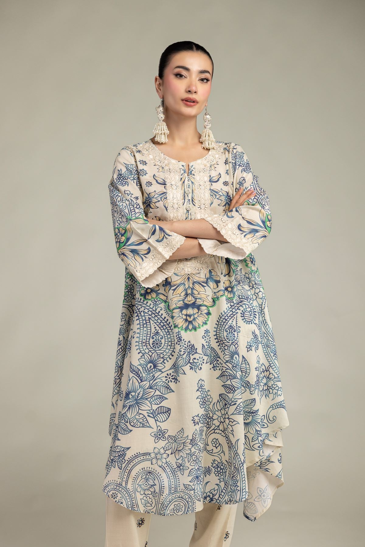 Floral Round-Neck Kurta