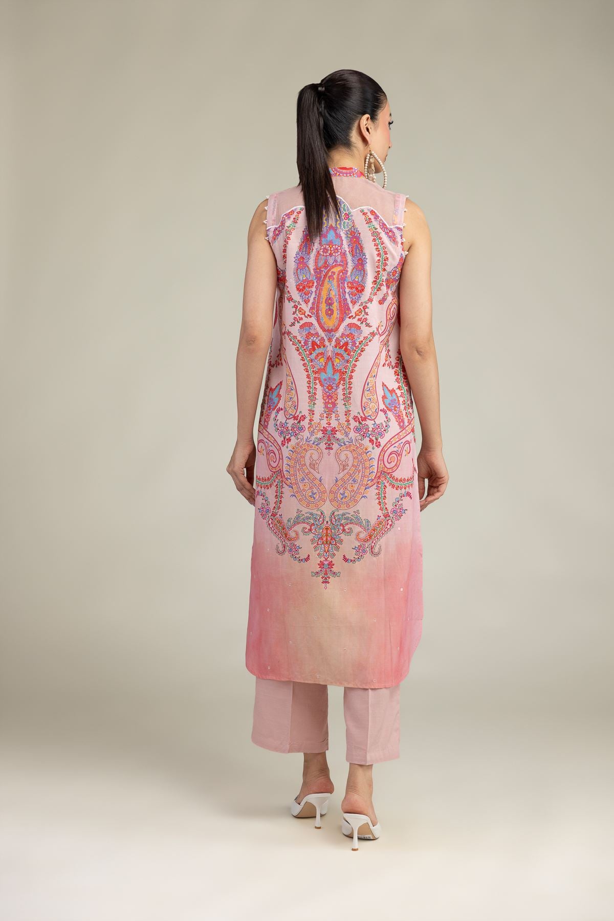 Pink Floral Kurta