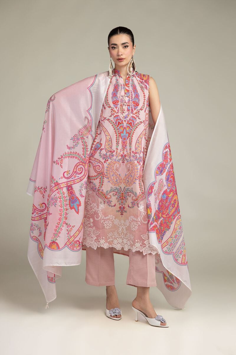 Pink Floral Kurta