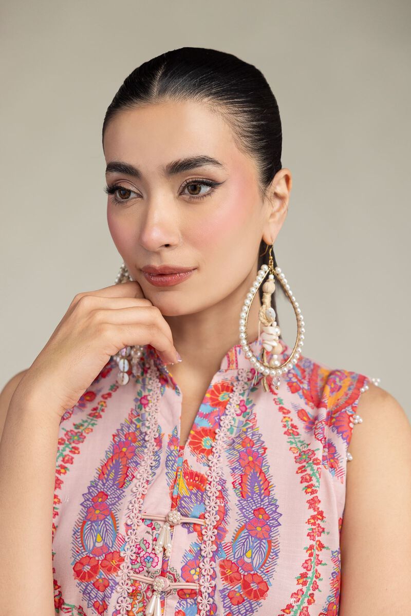 Pink Floral Kurta