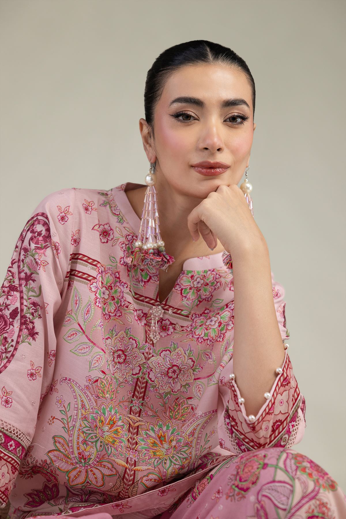 Short Floral Kurta