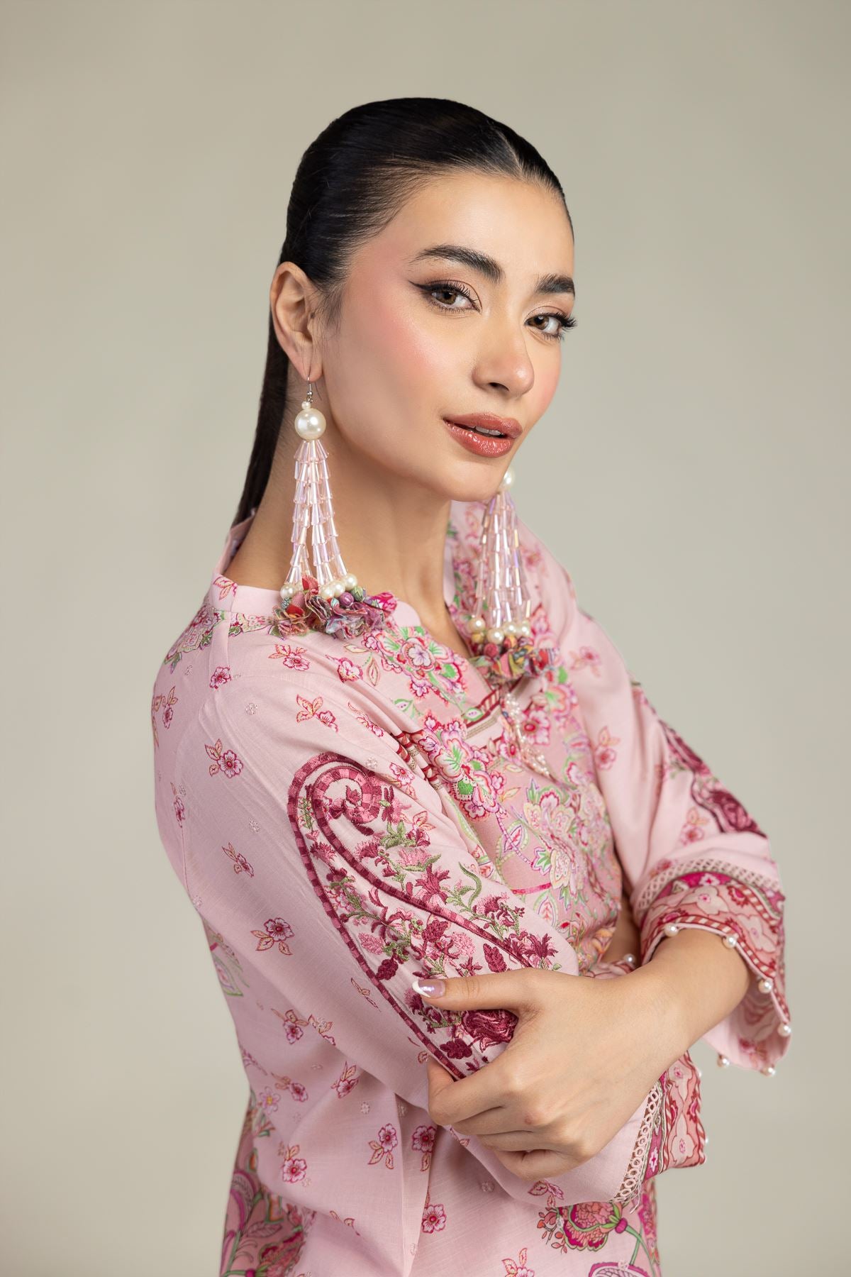 Short Floral Kurta