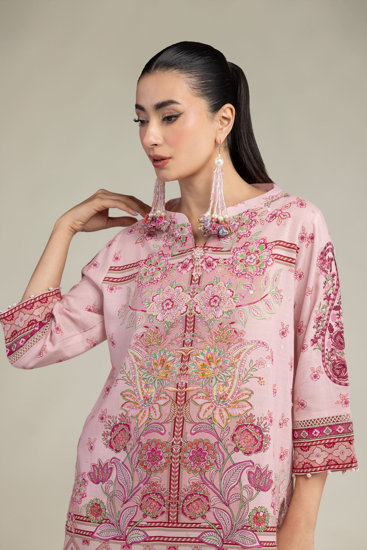 Short Floral Kurta