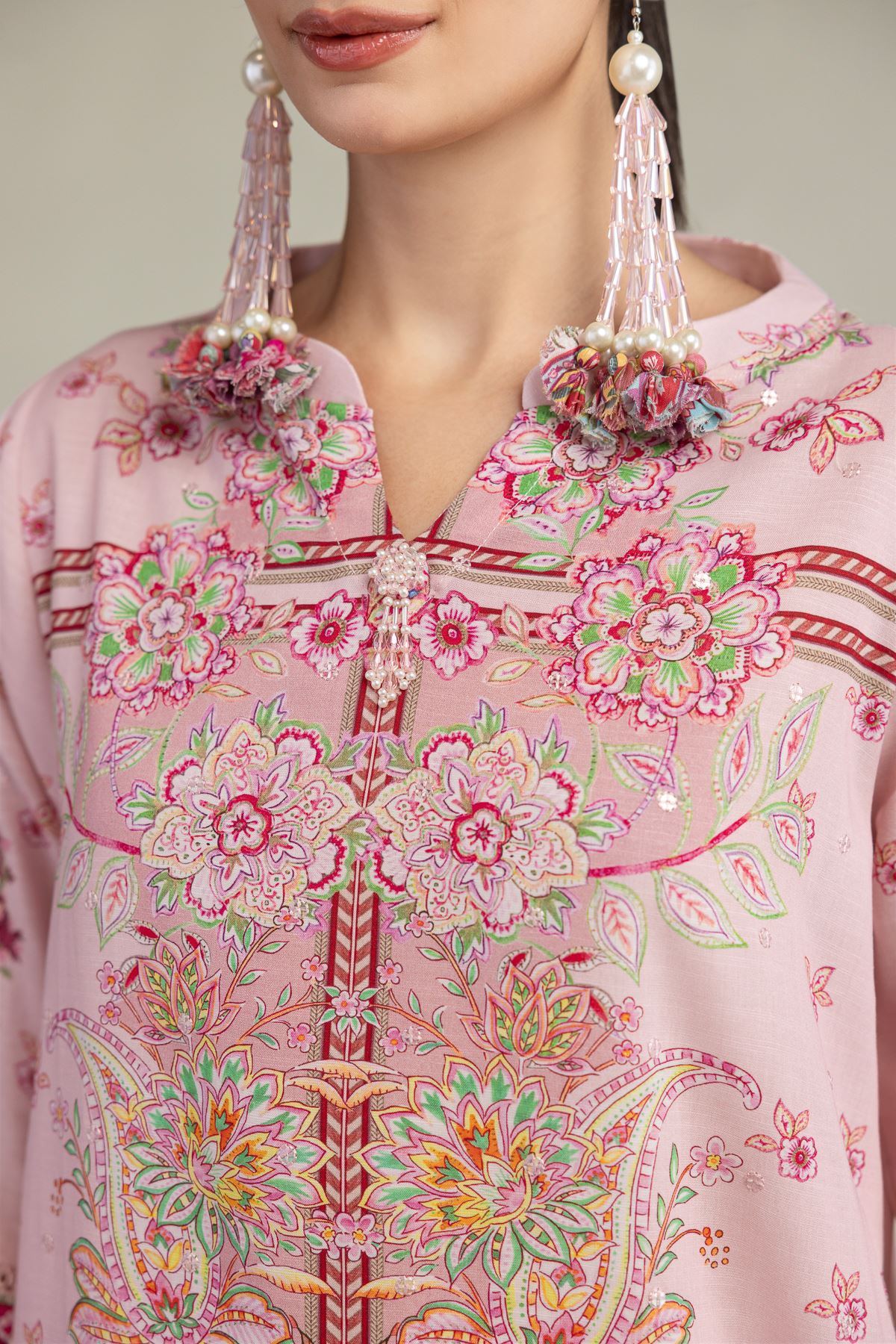 Short Floral Kurta
