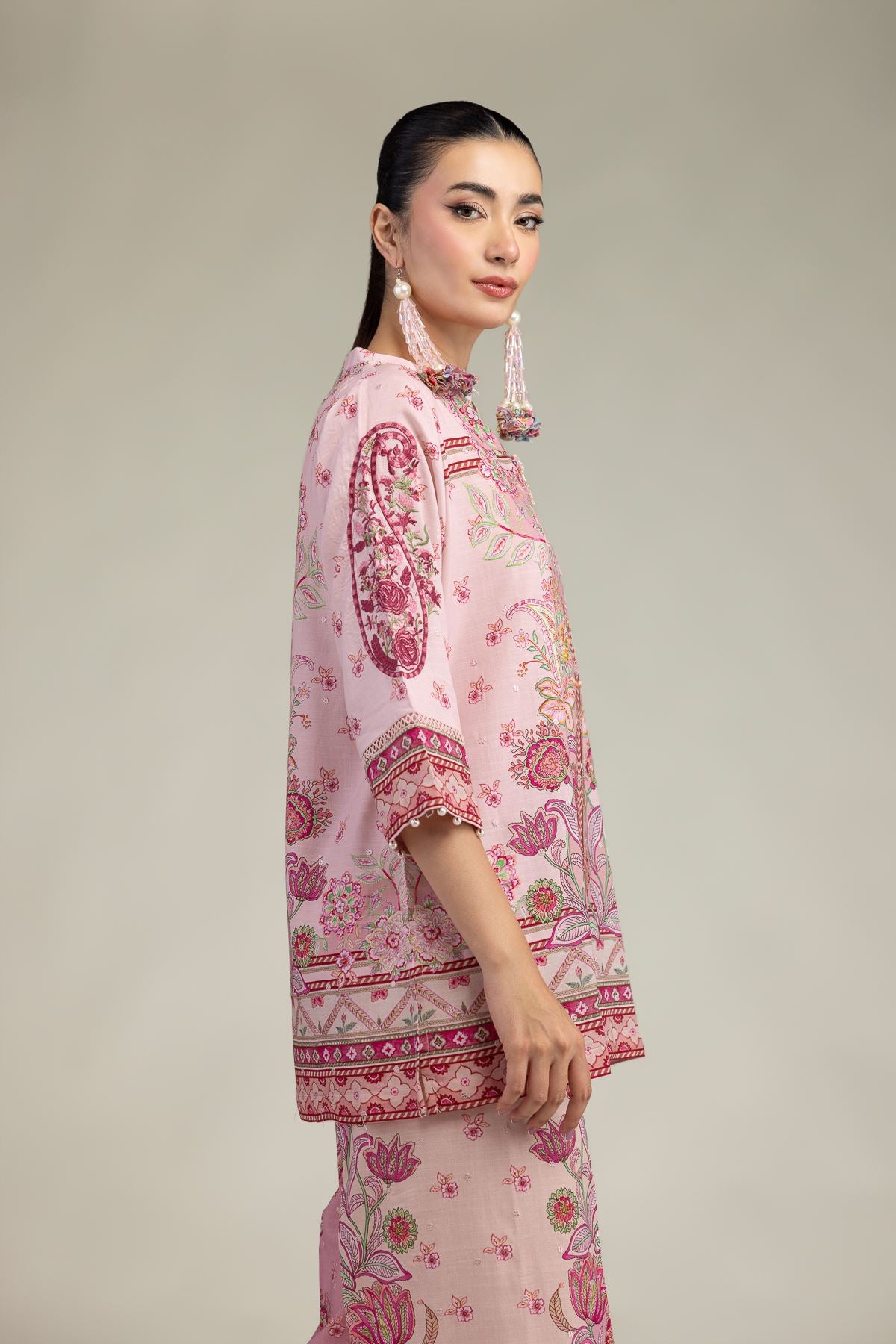 Short Floral Kurta