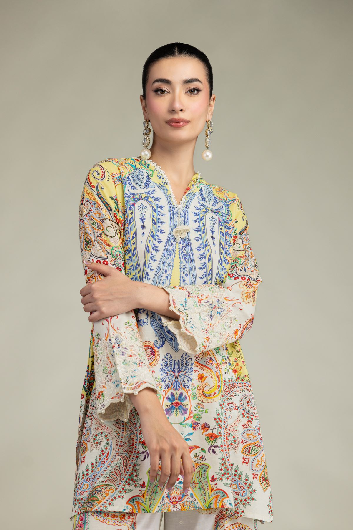Short Silk Kurta
