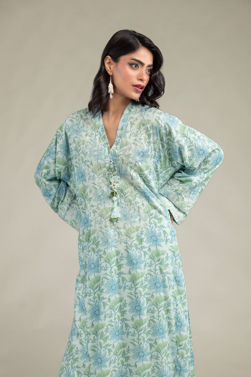 Long Floral Kurta