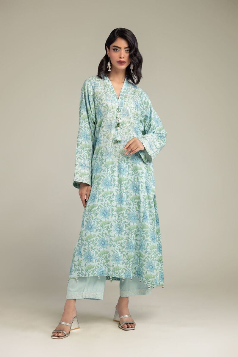 Long Floral Kurta