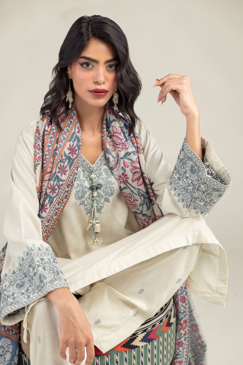 Floral V-Neck Kurta