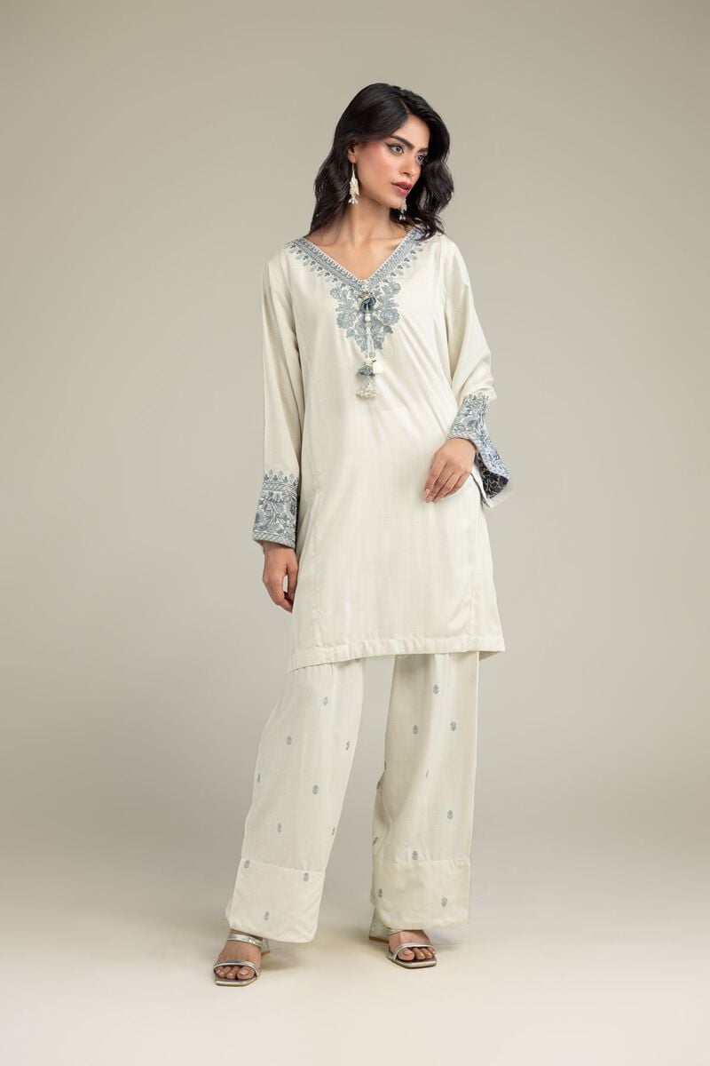 Floral V-Neck Kurta