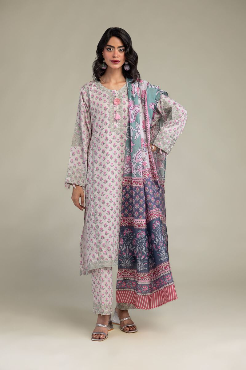 Floral Silk Kurta