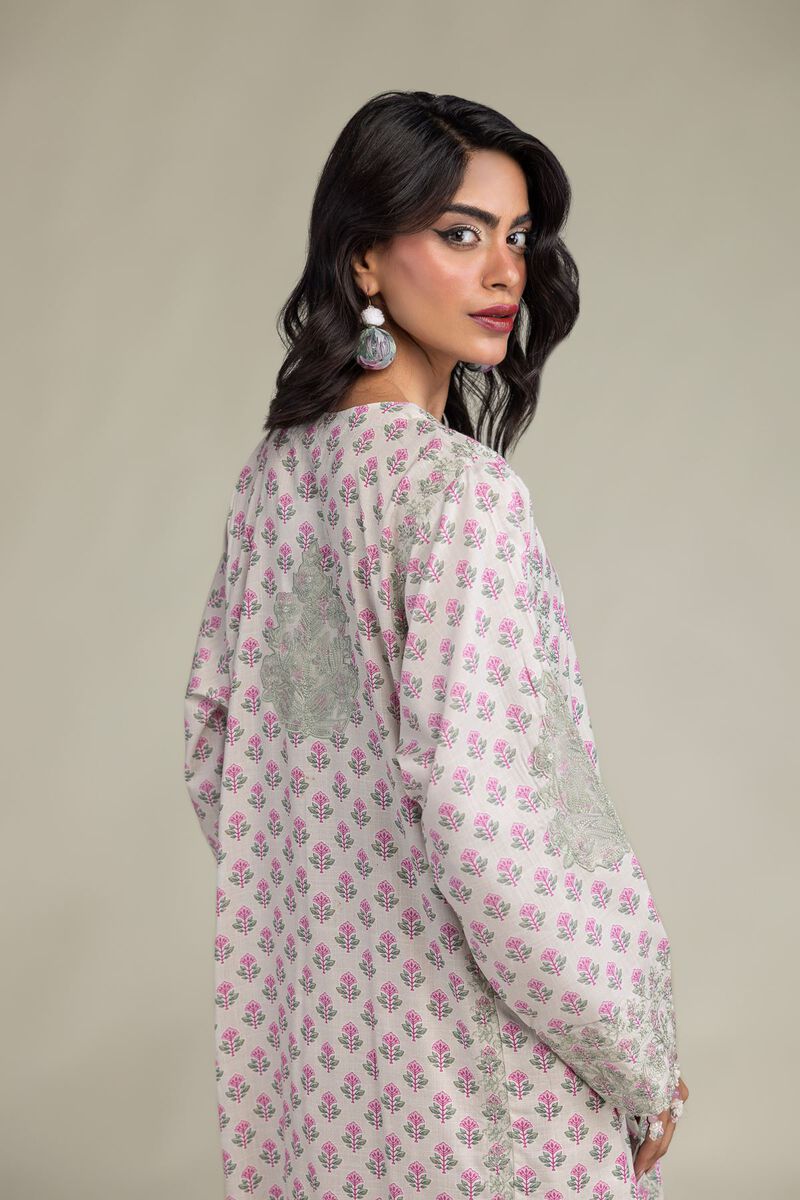 Floral Silk Kurta