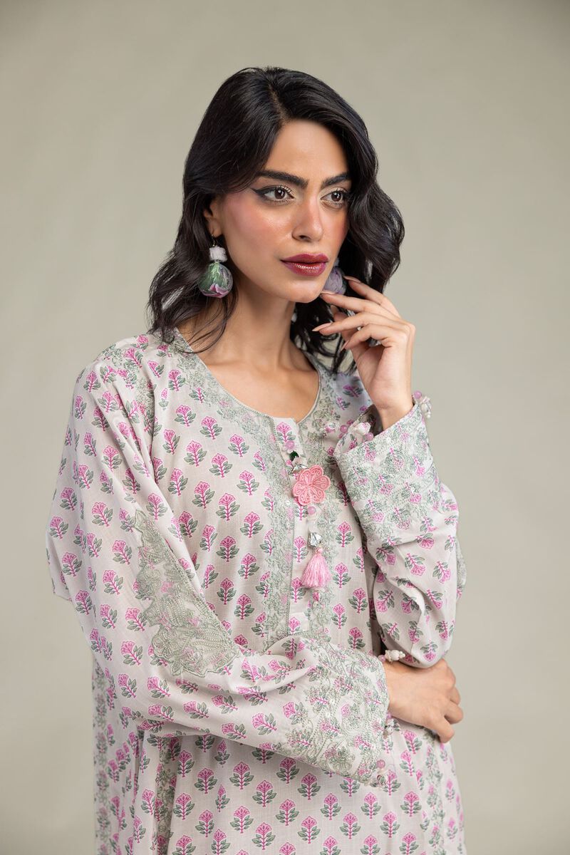 Floral Silk Kurta