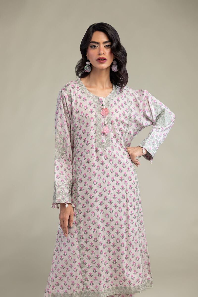 Floral Silk Kurta
