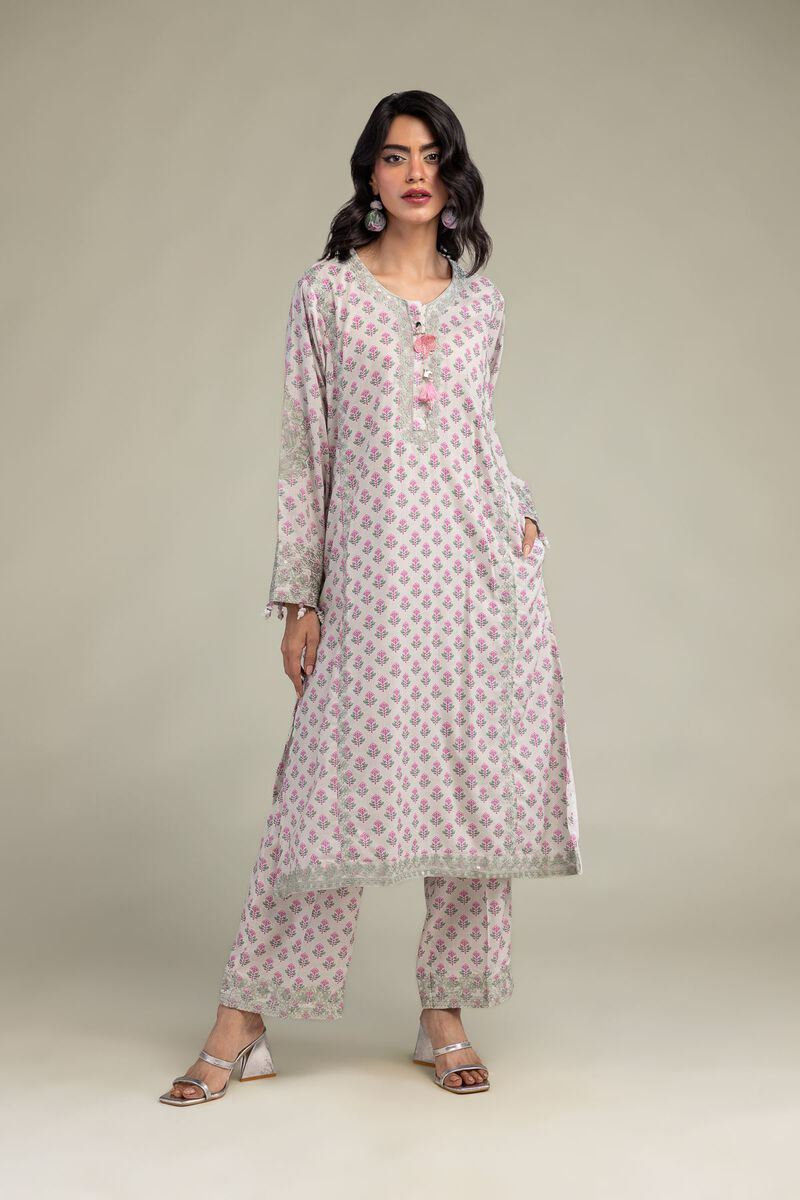 Floral Silk Kurta