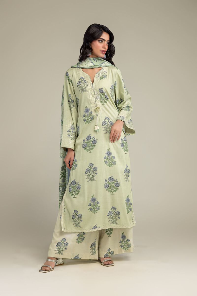 Floral Green Pants