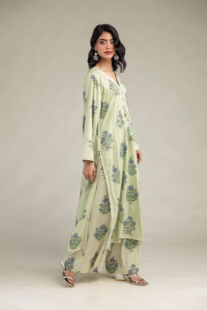 Floral Green Pants