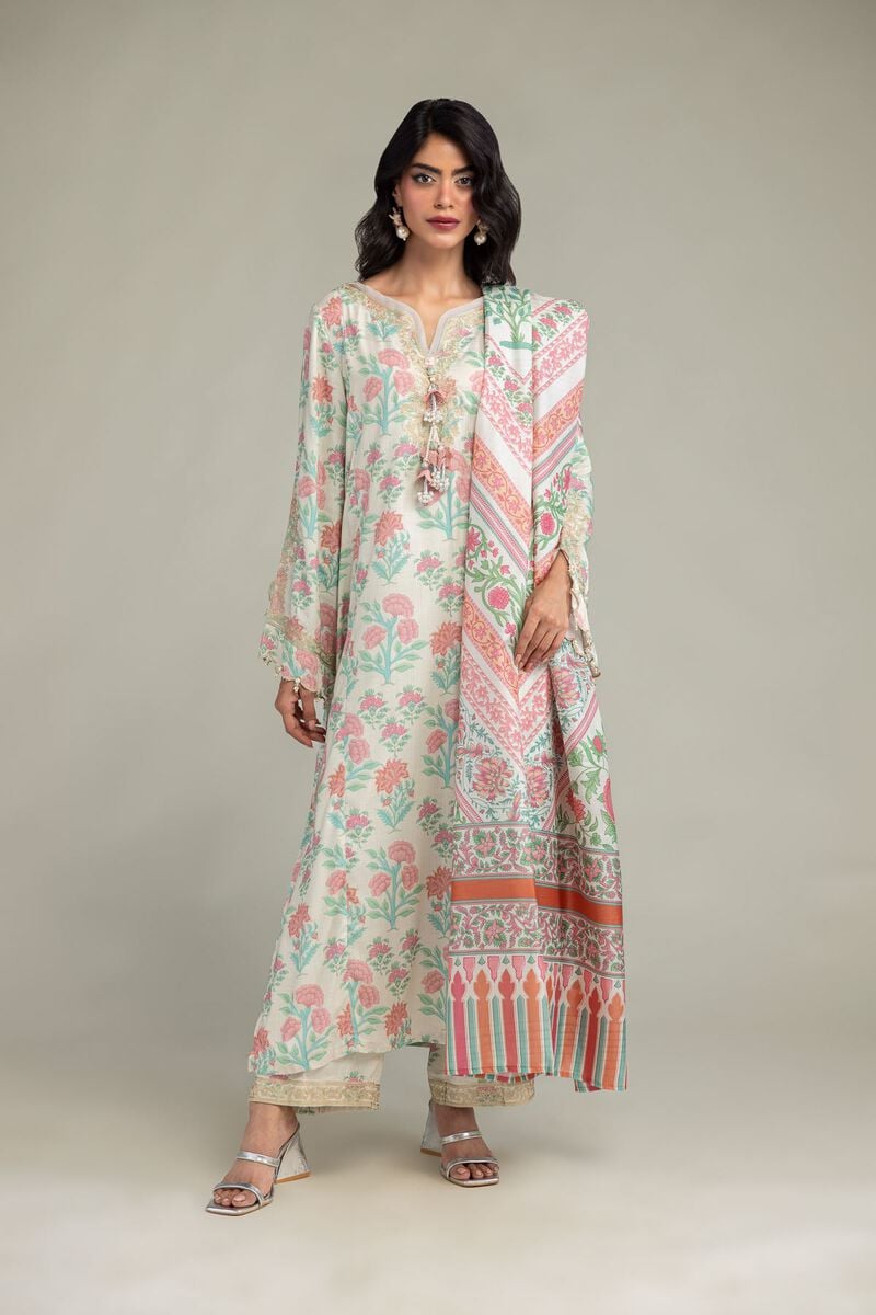 Floral Silk Pants