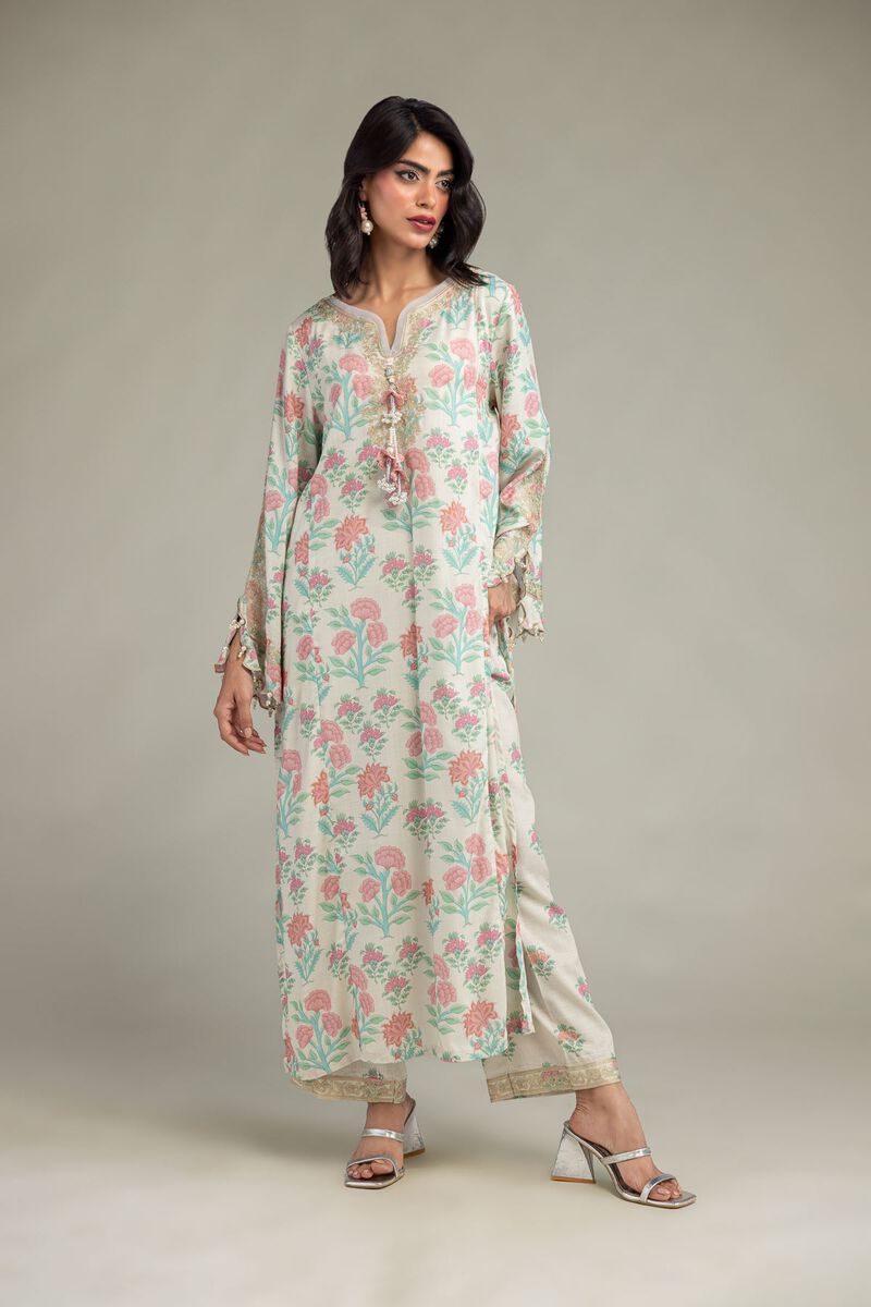 Floral Silk Pants