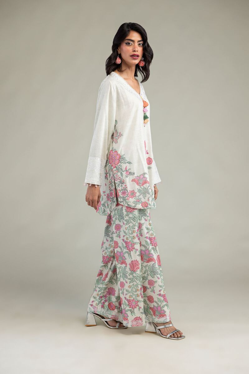 Floral Silk Shalwar