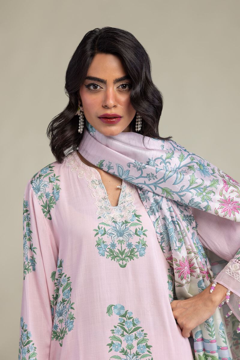 Floral Pink Dupatta