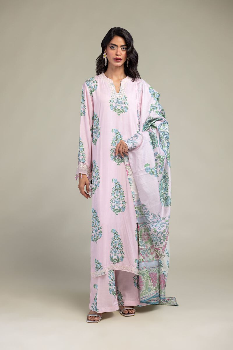 Floral Pink Dupatta